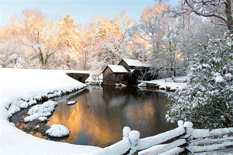 Mabry Mill In Snow Wp3 Photography