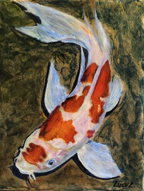 Koi Painting Acrylic And Gold Leaf Koi Painting Painting Art
