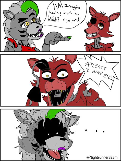 Roxy Meets Foxy Dumb Comic By Me R Fivenightsatfreddys