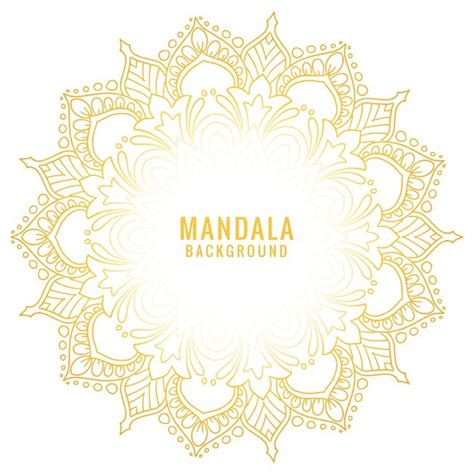 Mandala Dourada Decorativa Em Fundo Branco Vetor Gr Tis