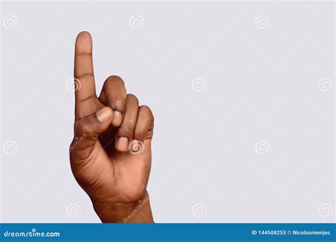 Black Hand Pointing Up Stock Image Image Of Gesture 144508253