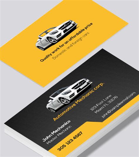 When it comes to your business, don't wait for opportunity, create it! Automotive mechanic business card - Modern Design