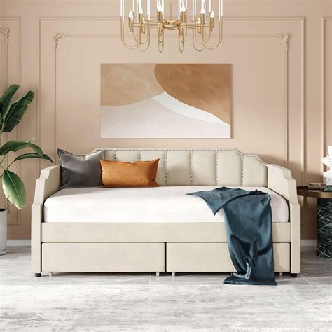 Buy Elegant Velvet Upholstered Daybedtwin Size Upholstered Daybed With