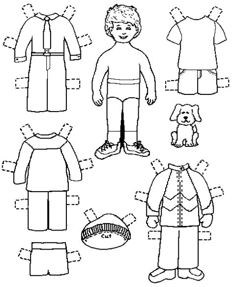 Paper Doll Clothes Coloring Pages Coloring Home