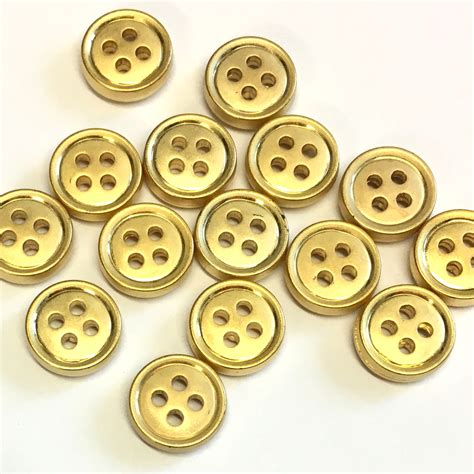 10mm 16l Gold Metallic Shirt Button The Button Shed
