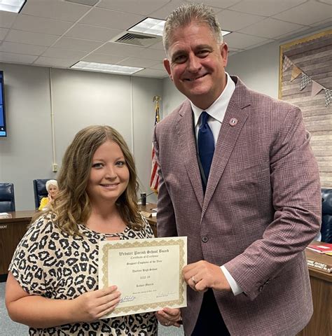 Awards Given At The Webster Parish School Board Meeting Minden Press