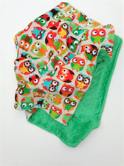 Adult Blanket Minky Owl Blanket Adult Minky Throw Owl Print Etsy