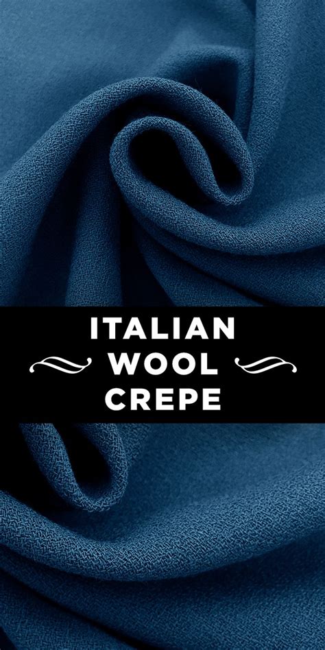 Italian Virgin Wool Crepe In Cerulean Blue Fabric Names Fashion
