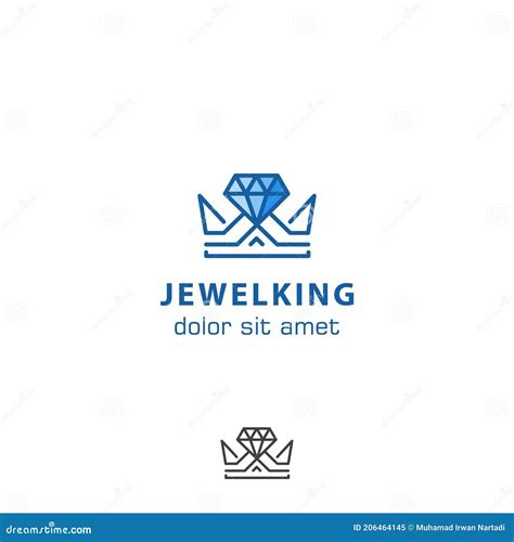 Jewelry King Diamond Crown Logo Icon Template Stock Vector