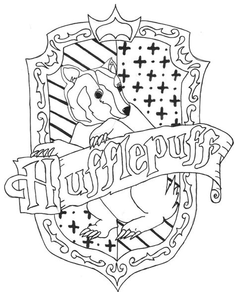 Our coloring pages are free and classified. Hufflepuff crest | Harry potter coloring book, Harry ...