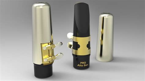 alto saxophone mouthpiece 3d cad model library grabcad