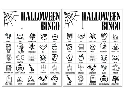 Halloween Bingo Cards Printables Printable Bingo Cards