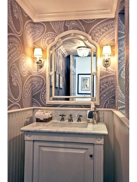 49 Elegant Powder Room Wallpaper On Wallpapersafari