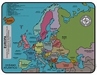 Mapa Europa con división política con y sin nombres - Celebérrima.com
