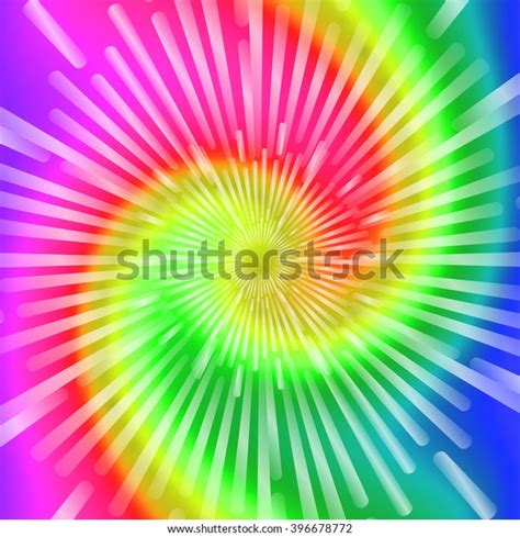 Tie Dye Colors Beautiful Realistic Spiral Stock Vector Royalty Free