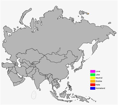 Asia Blank Map Map Of Asia For Mappers Free Transparent Png