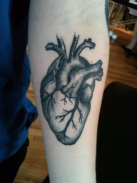 90 Anatomical Heart Tattoo Designs For Men Blood Pumping Ink