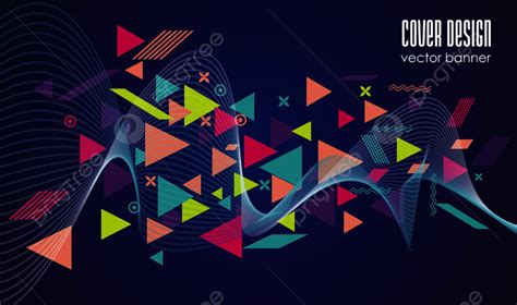 Abstract Techno Background Withwaves And Geometric Elements Banner