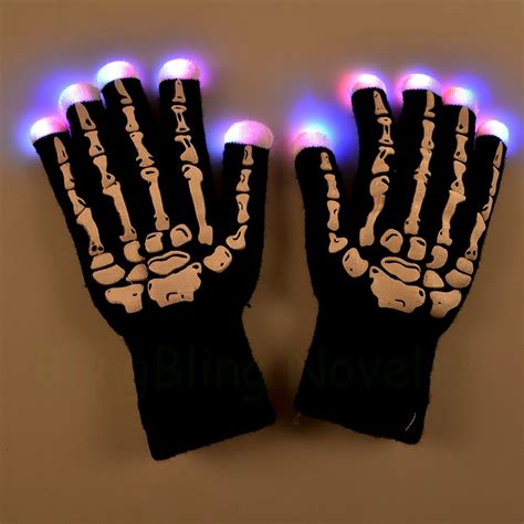 Buy 2019 Halloween Light Up Flashing Gloves Multicolor