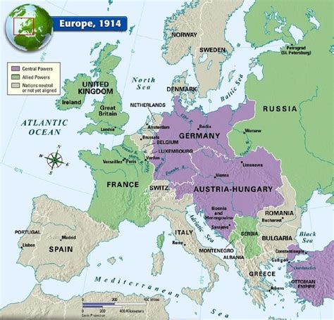 1914 Europe Mapa Mapas Históricos História