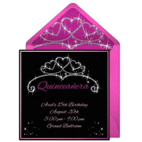 Free Quinceañera Crown Invitations | Invitations, Quinceanera invitations, Princess invitations