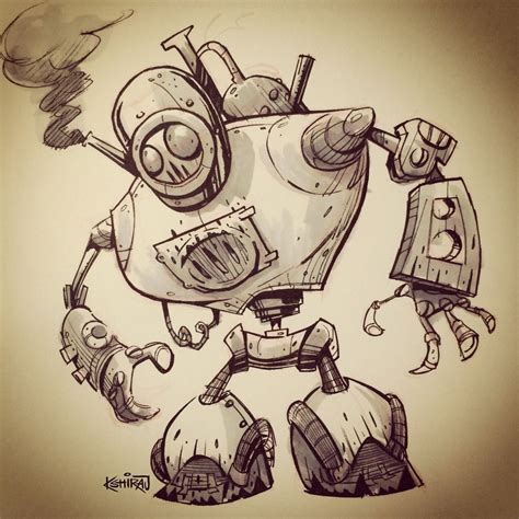 Kshiraj Telang Masters Of Anatomy Steampunk Art Drawing Robot