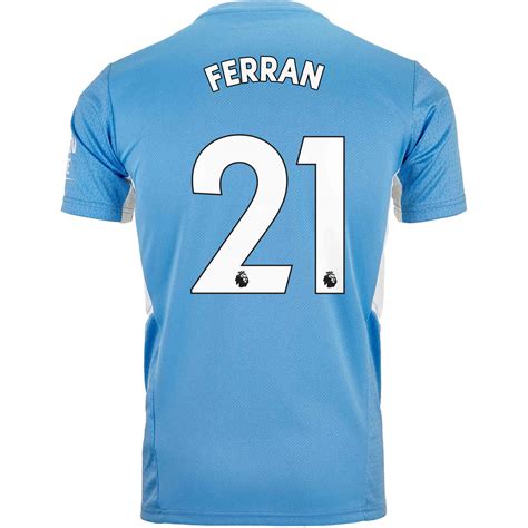 202122 Puma Ferran Torres Manchester City Home Jersey Soccerpro