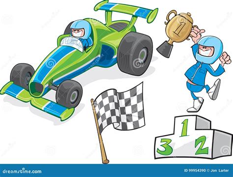 Cartoon Race Car Stock Illustrations 8979 Cartoon Race Car Stock