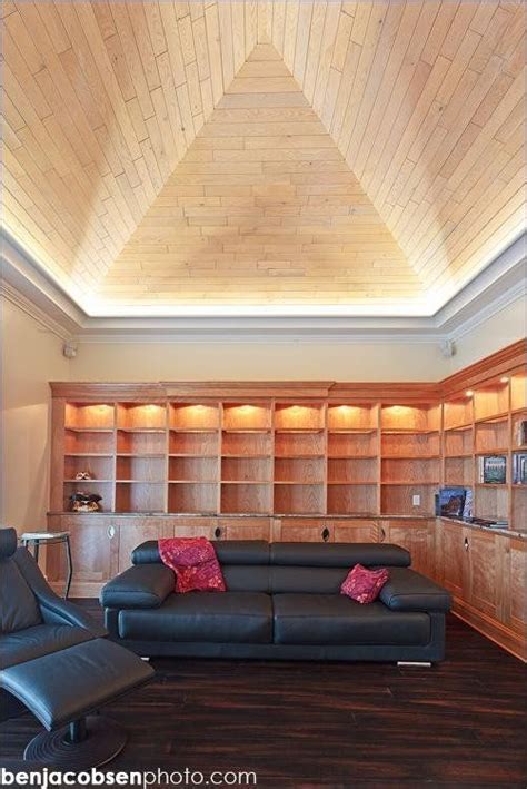 While high ceilings are architecturally appealing, they present challenges for installing light fixtures, so consider these vaulted ceiling lighting options. Uplighting perimeter of vaulted ceiling | Bedroom ceiling ...