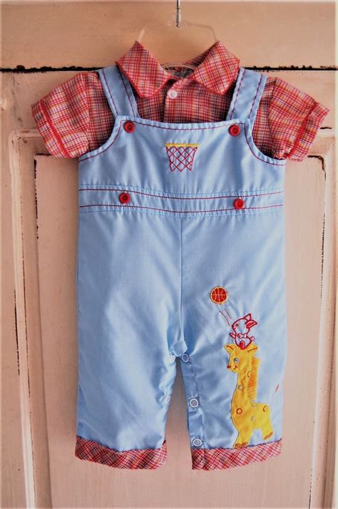 Vintage Baby Clothes 1970s Baby Boys Overalls Booties Blue Etsy