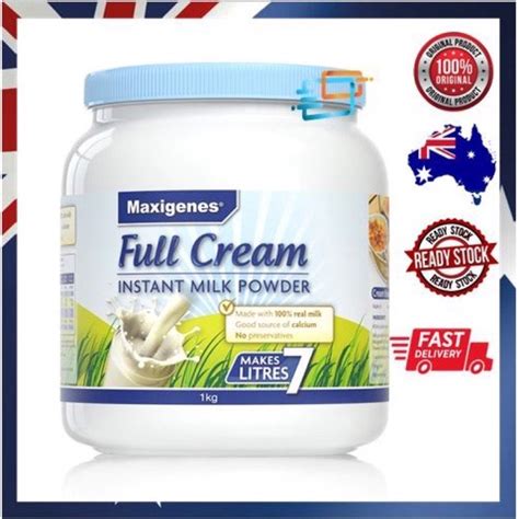 Australia Import Maxigenes Full Cream Instant Milk Powder 1kg Made In