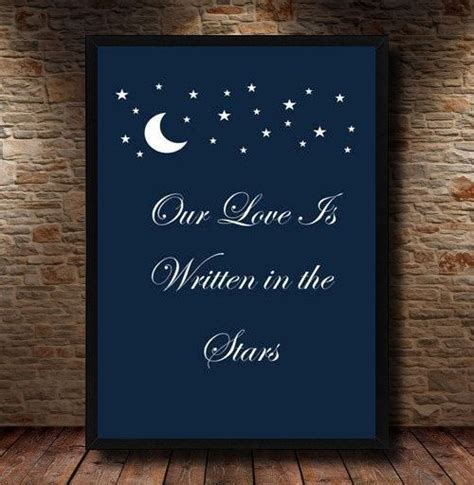 Our Love Is Written In The Stars Romance Quote by FireflyPrints, £3.20