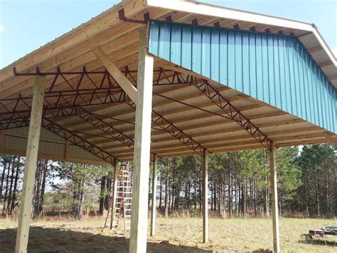 Pole Barn Metal Truss System Pole Barn Kits Diy Pole Barn Building