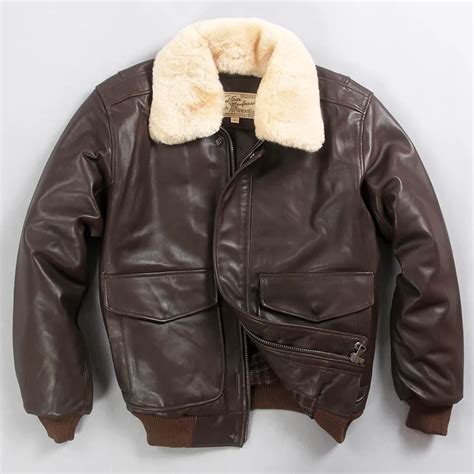 Avirex Fly Air Force Flight Jacket Fur Collar Genuine Leather Jacket