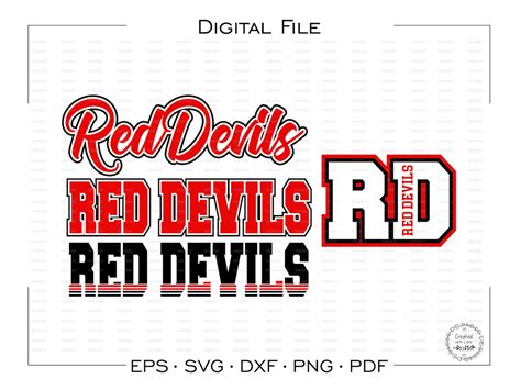 Red Devil Svg Red Devils Svg Red Devil Red Devils Script Etsy