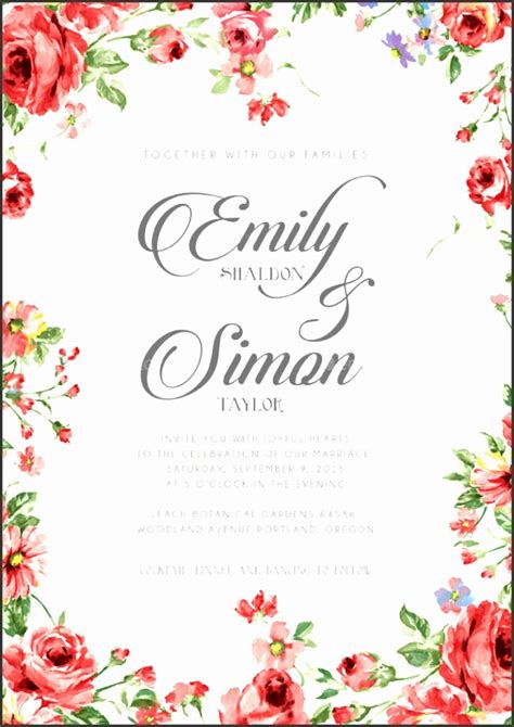 10 Wedding Invitation Card Template Editable