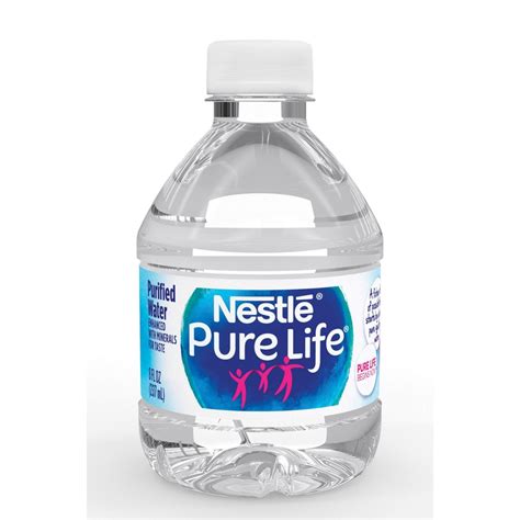 Pure Life Purified Bottled Water Ready To Drink 8 Fl Oz 237 Ml