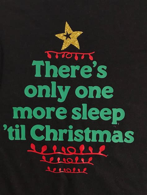 One More Sleep Til Christmas Long Sleeve Scoop T Shirt Etsy Uk