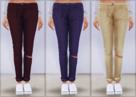 Sims 4 Ccs The Best Ts3 Boyfriend Jeans Conversion By