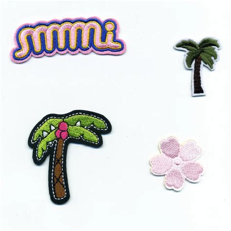 Coconut Palm Trees 2017 Fashion Patches Iron On Embroidered Patch For