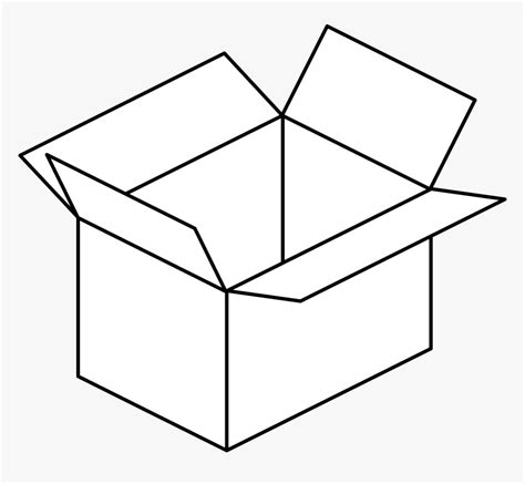 Carton Box Clip Arts Box Black And White Hd Png Download