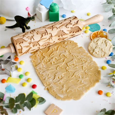 Dinosaurs One Embossing Rolling Pin By Boon Homeware