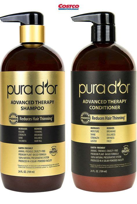 Pura Dor Advanced Therapy Anti Hair Thinning Shampoo And Conditioner Duo Shampoo For Thinning