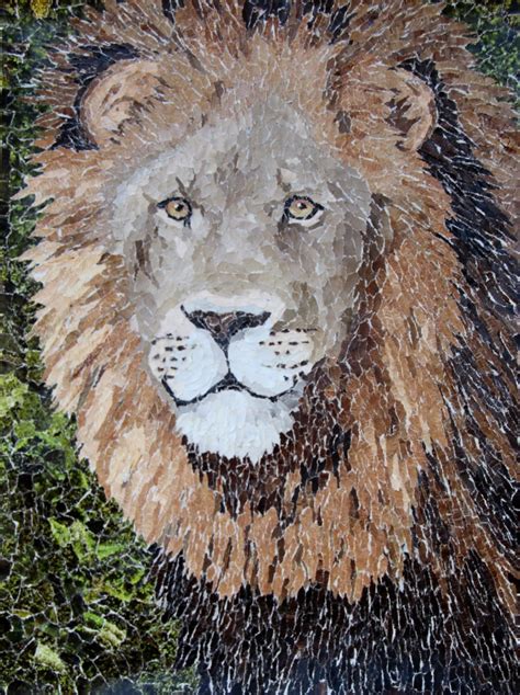 Tamarr Lion Torn Paper Collage Tamara Jaeger Fine Art