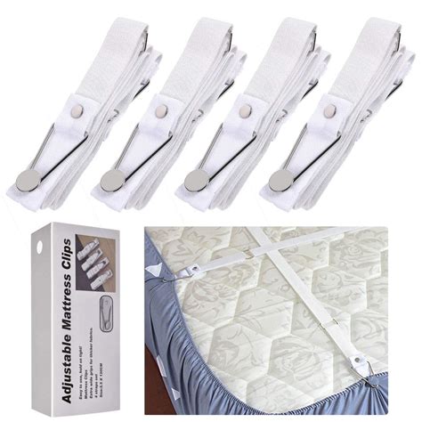 Bedding And Linens Bedding Accessories Set 4pcs Ezakka Bed Sheet Fasteners Suspenders Straps