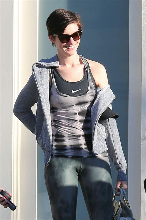 Anne Hathaway Yoga Pants Tmz
