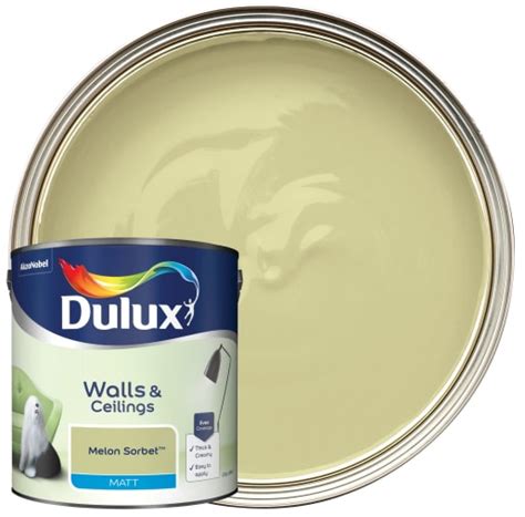 Offer Wickes Dulux Matt Emulsion Paint Melon Sorbet
