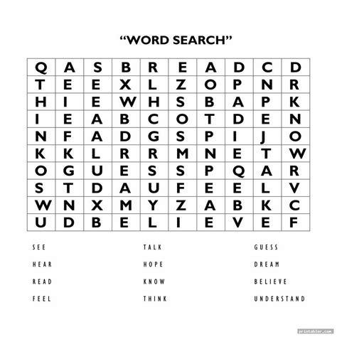 Word Searches For Seniors