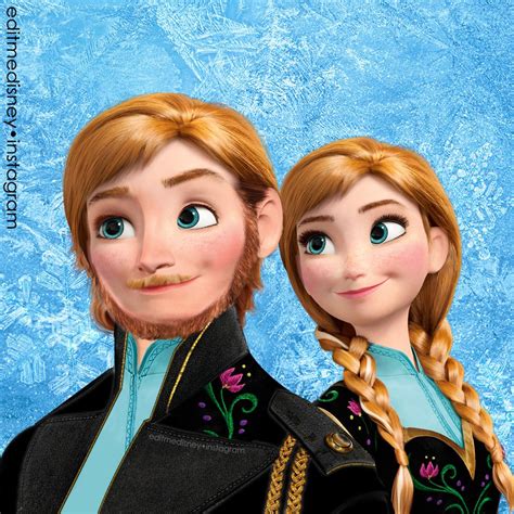 Genderbent Anna Frozen Elsa Anna Arendelle Olaf Hans Tangled Eugene Rapunzel Punzie
