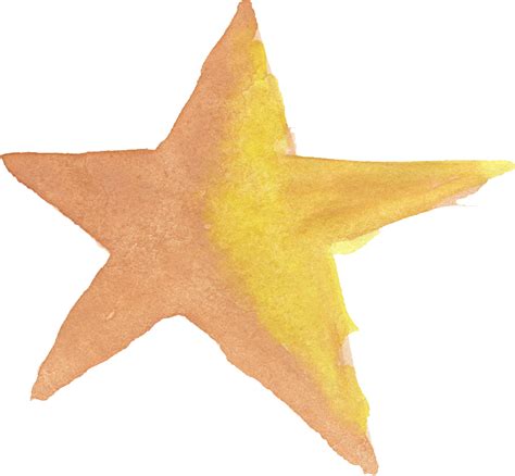 15 Watercolor Star Png Transparent